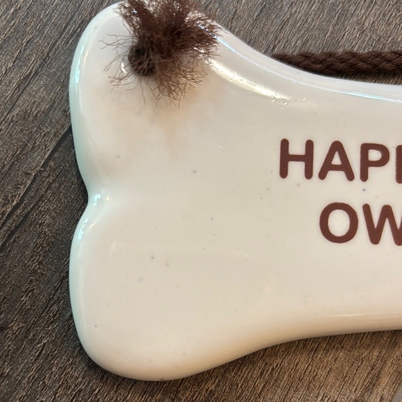 Dog Bone Ceramic‎ Wall Art Cream and Brown Made in USA 7.5” - Picture 2 of 9